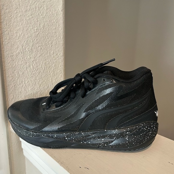 PUMA MELO MB.02 "Oreo" Black/White/Oreo Basketball 379425-01 GS Youth SZ 6.5 - Picture 4 of 9